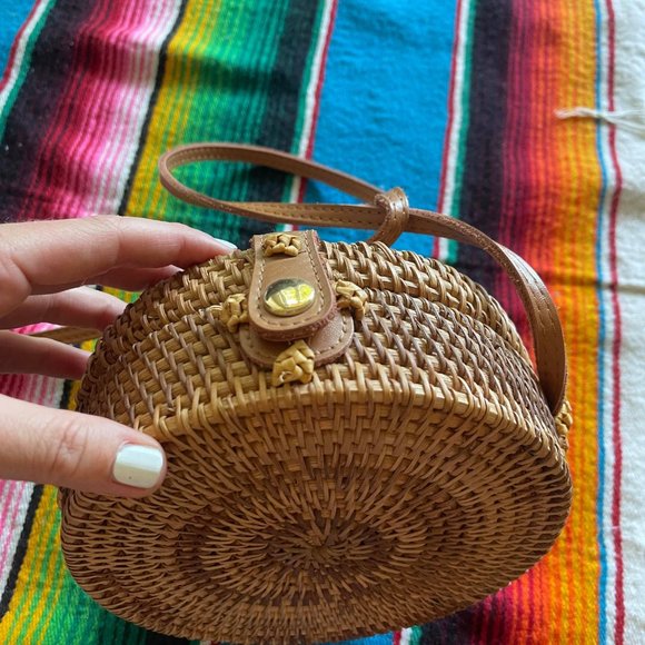 Rattan Mini Circle Bag - Picture 3 of 7